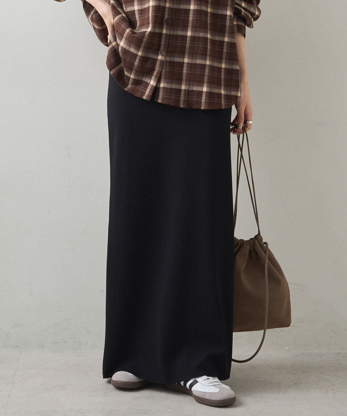  「《新色登場！/リバイバル》【-3kg見え / Du noir】ナロースカート」|スカート|ブラック