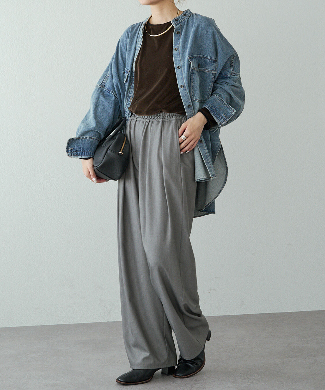  「【新色追加】ツータックウエストゴムストレッチパンツ」|その他|