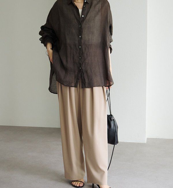  「【新色追加】ツータックウエストゴムストレッチパンツ」|その他|