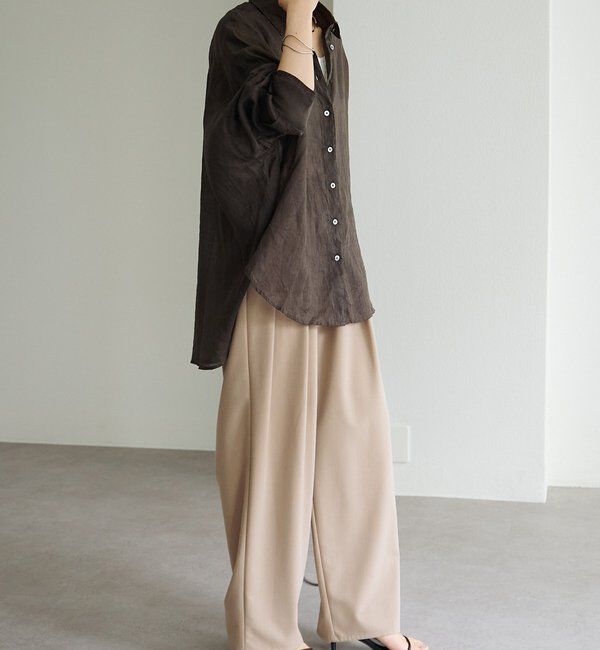  「【新色追加】ツータックウエストゴムストレッチパンツ」|その他|