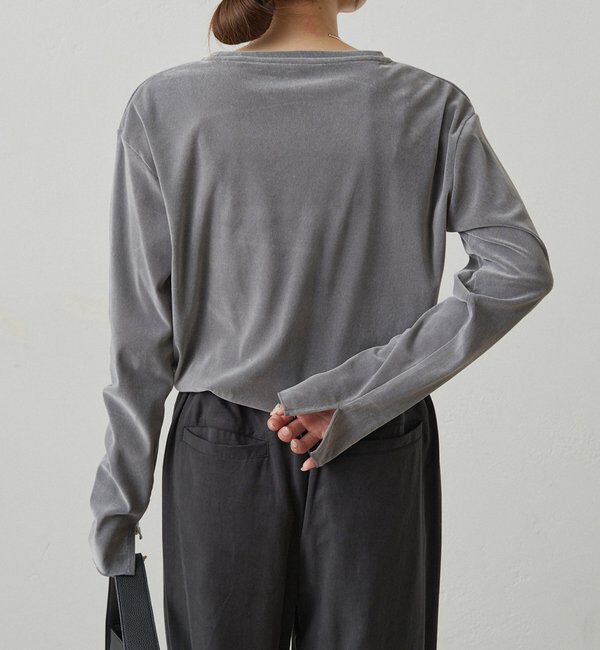  「【リバイバル】ナイロンチュールベロアクルーネックカットソー」|プルオーバー|