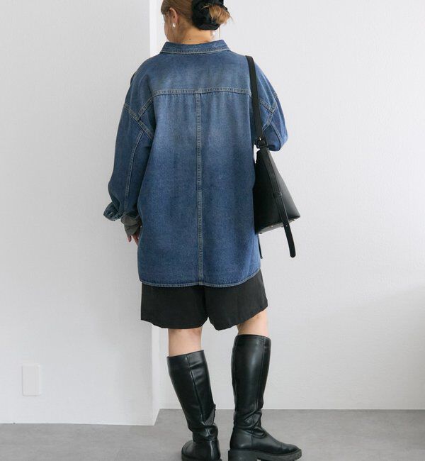  「【＠noricorico102企画】ヴィンテージライクデニムチュニックシャツ」|シャツ・ブラウス|