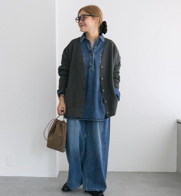  「【＠noricorico102企画】ヴィンテージライクデニムチュニックシャツ」|シャツ・ブラウス|