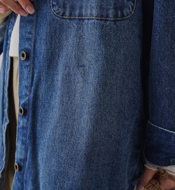  「コーンデニムバンドカラーデニムジャケット」|テーラードジャケット|