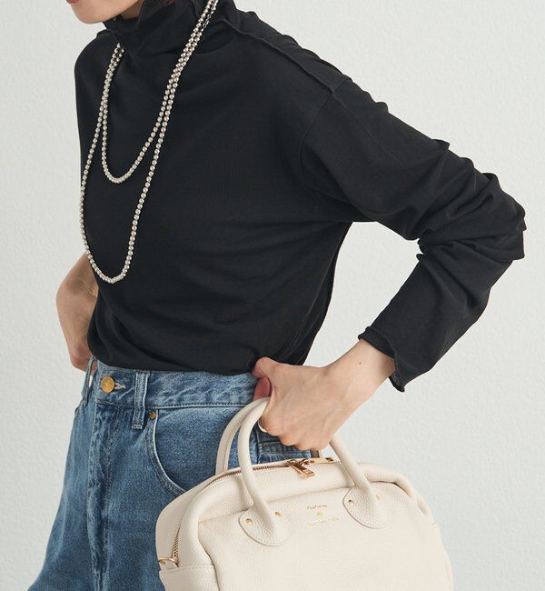  「【25AW新色登場！】コットンシアーハイネックカットソー」|Tシャツ・カットソー|ブラック