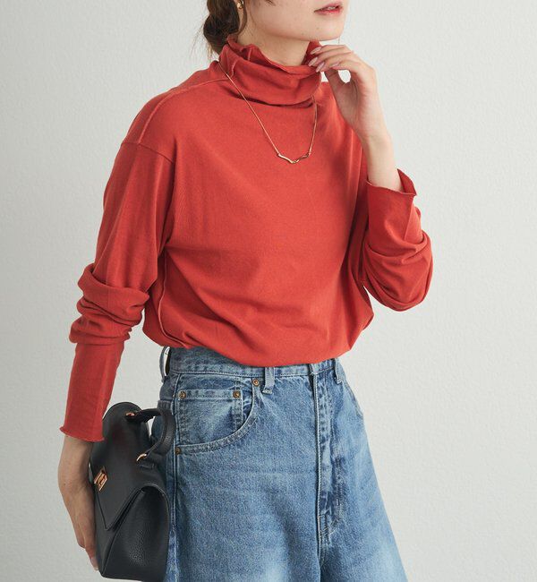  「【25AW新色登場！】コットンシアーハイネックカットソー」|Tシャツ・カットソー|