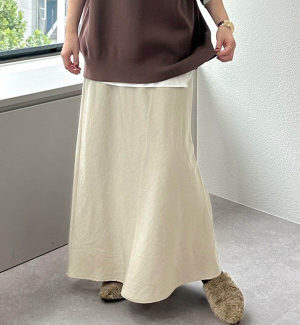  「【インフルエンサーセレクト】ソフトツイルバイヤススカート」|スカート|