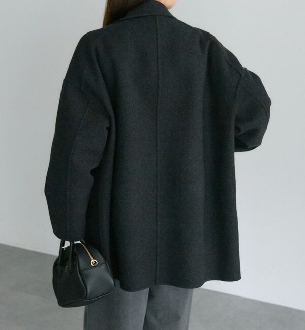  「ハンドメイド風ウール混テーラーコート」|その他|