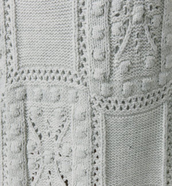  「ポップコーン編みニットスカート」|スカート|