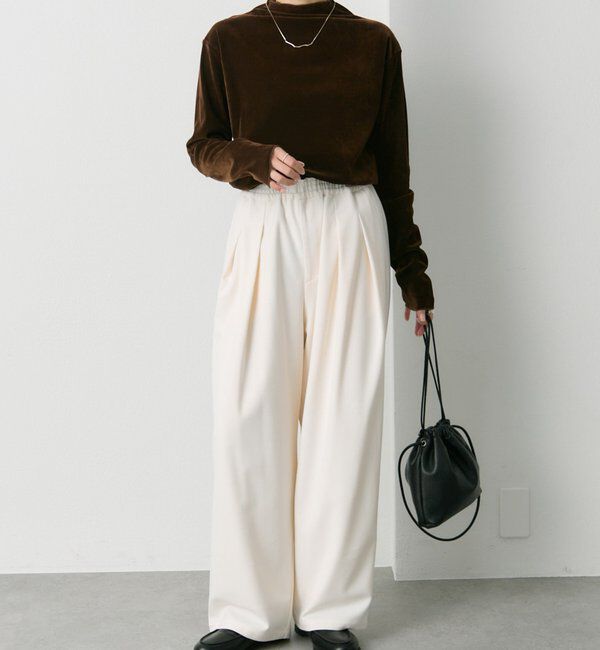  「ウール混ウエストゴムツータックパンツ」|その他|