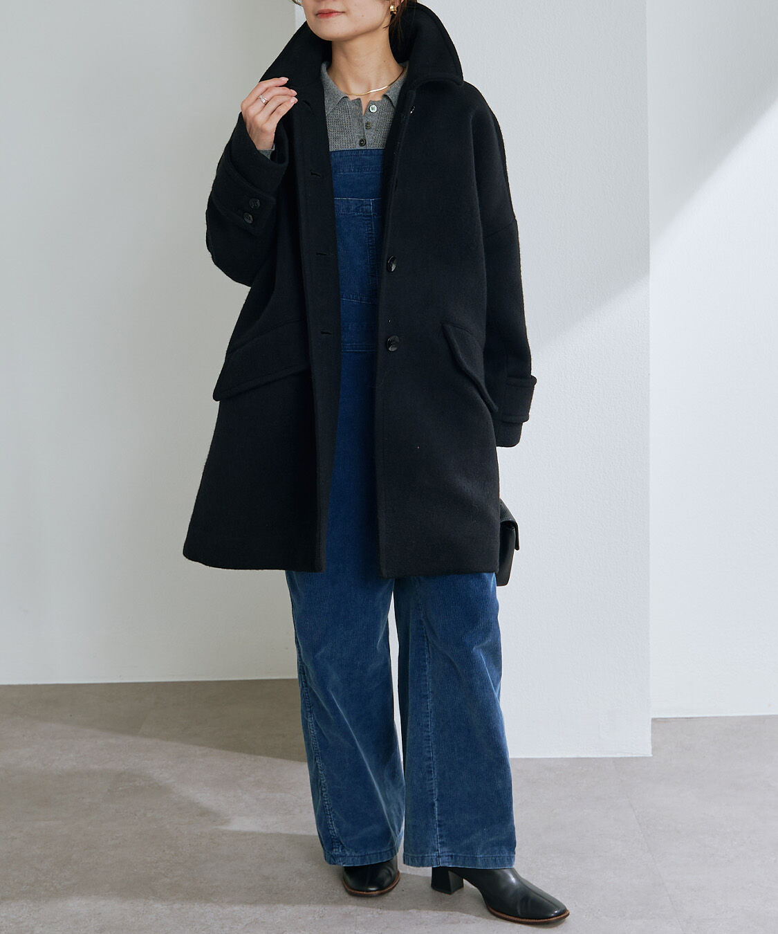  「【日本製】ビーバーウールステンカラーコート」|その他|