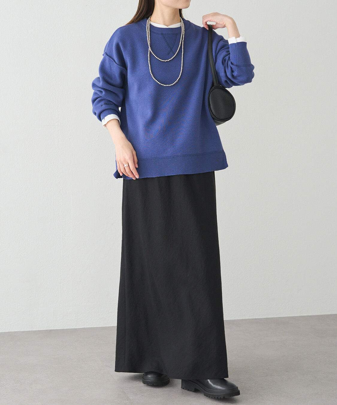  「スウェットライクダブルジャガードニット」|ニット・セーター|