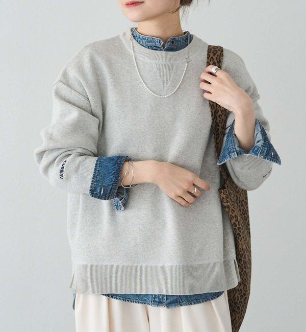  「スウェットライクダブルジャガードニット」|ニット・セーター|