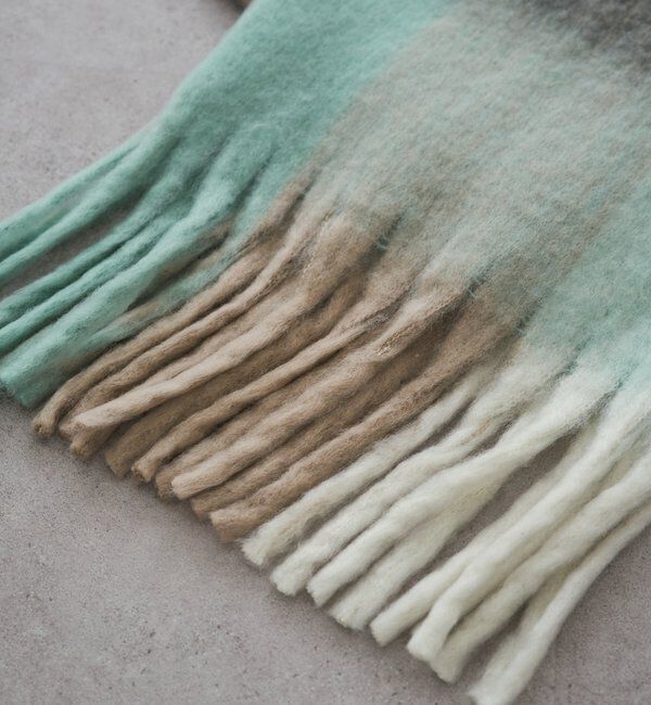  「起毛フェイクウールチェックマフラー」|ストール|