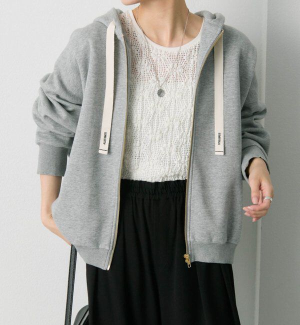  「スムースボンディングサイドリブジップパーカー」|パーカー|