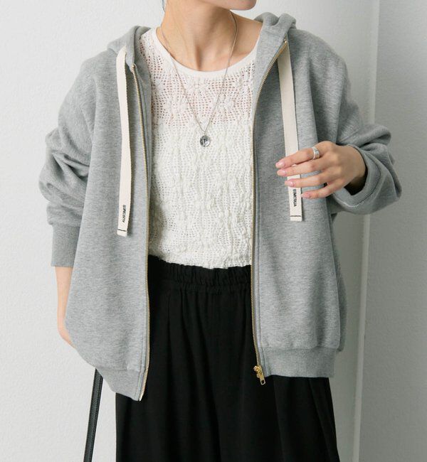  「スムースボンディングサイドリブジップパーカー」|パーカー|