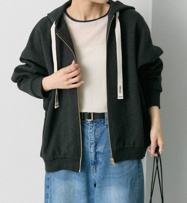  「スムースボンディングサイドリブジップパーカー」|パーカー|