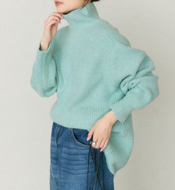  「ネップハイネックニットプルオーバー」|キャミソール|