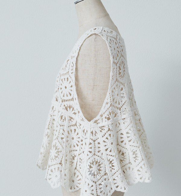  「【リバイバル】カギ針編み風ビスチェ」|ニット・セーター|