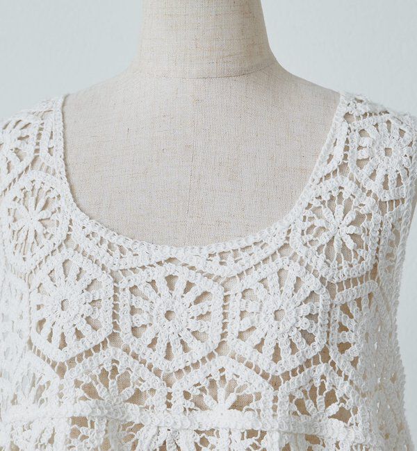  「【リバイバル】カギ針編み風ビスチェ」|ニット・セーター|