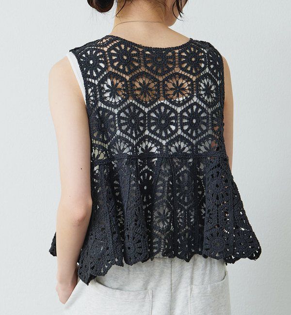  「【リバイバル】カギ針編み風ビスチェ」|ニット・セーター|