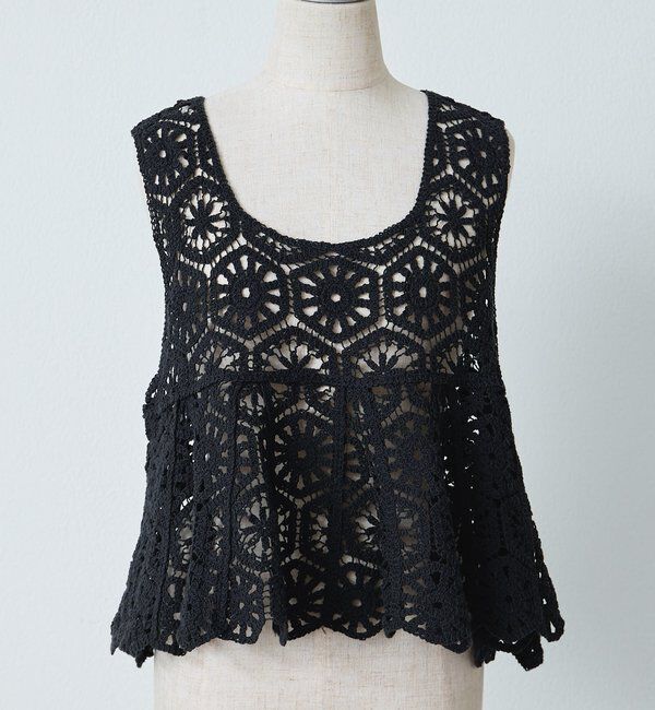  「【リバイバル】カギ針編み風ビスチェ」|ニット・セーター|