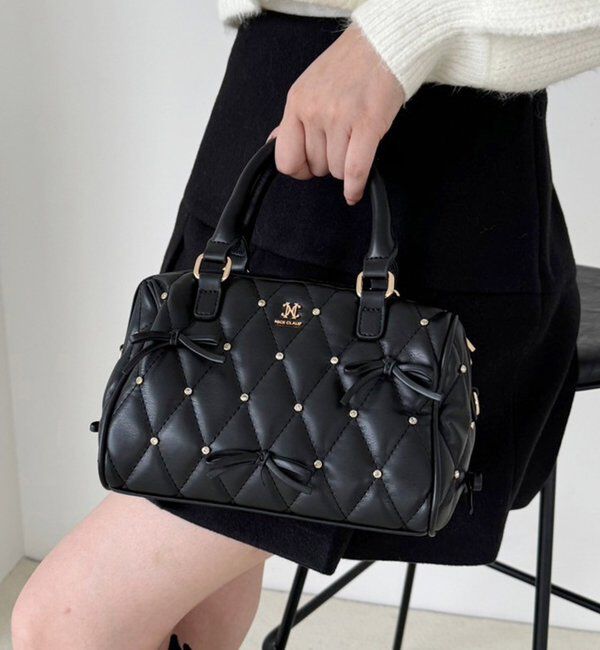  「【リバイバル】リボンビジューボストンバッグ」|ショルダー・メッセンジャー|