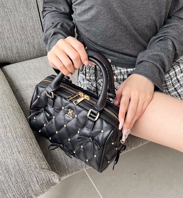  「【リバイバル】リボンビジューボストンバッグ」|ショルダー・メッセンジャー|