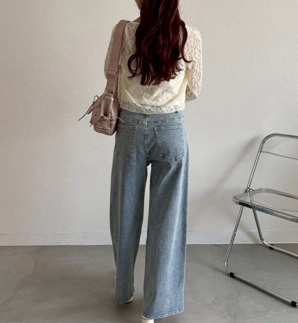  「〈S・Mサイズ展開〉ストレッチワイドデニム」|その他|