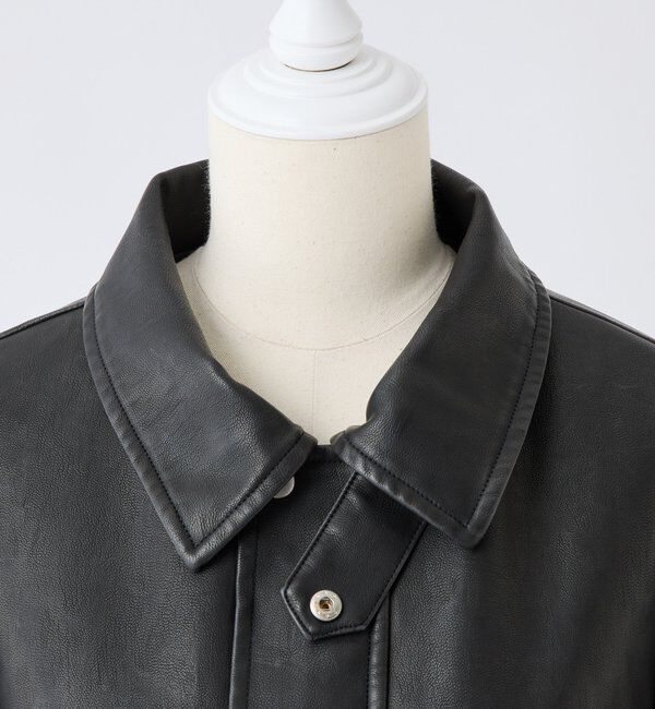  「WEB限定【ロングシーズン活躍！】オーバーサイズ合皮ブルゾン」|ダウンベスト・ベスト|