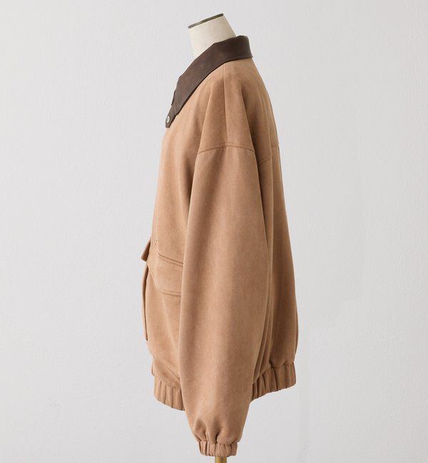  「WEB限定【ロングシーズン活躍！】オーバーサイズ合皮ブルゾン」|ダウンベスト・ベスト|