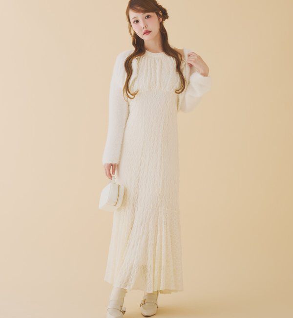  「【ボレロセット】アメスリロングワンピース」|ワンピース|アイボリー