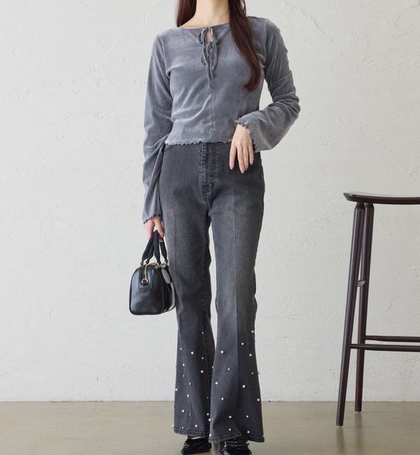  「美脚フレアデニムパンツ」|その他|