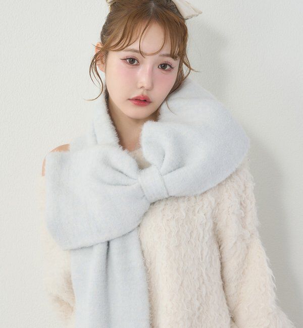  「リボンマフラー」|その他|サックスブルー