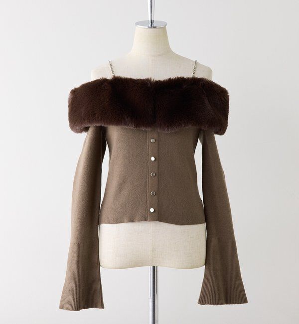  「【REVIVAL】ビジューファーニット」|ニット・セーター|