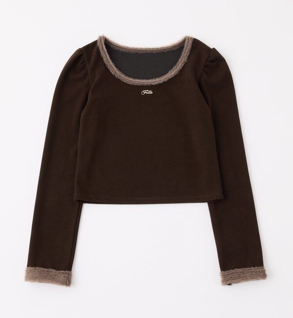  「フェザーシュシュ付きトップス」|プルオーバー|