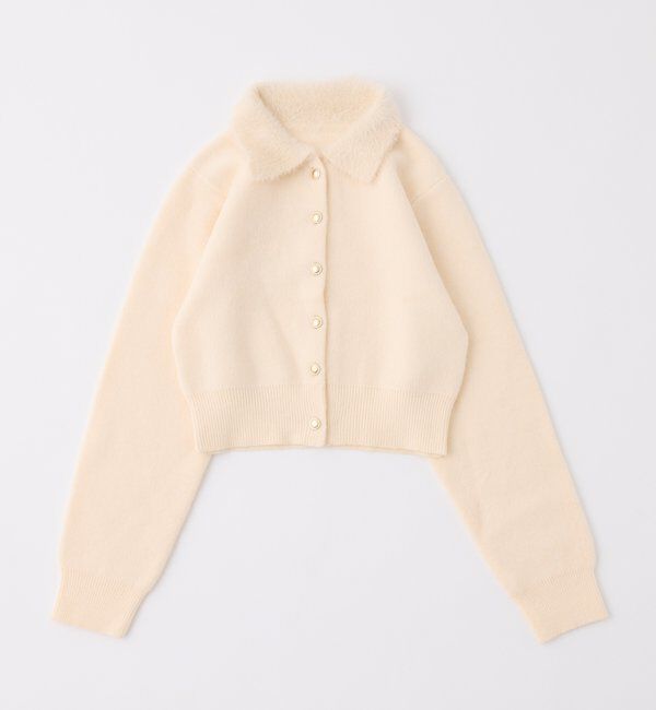  「シャギー襟配色ポロニット」|ニット・セーター|