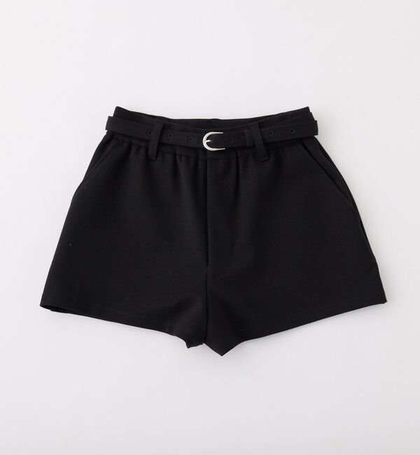  「ベルト付きショートパンツ」|その他|ブラック