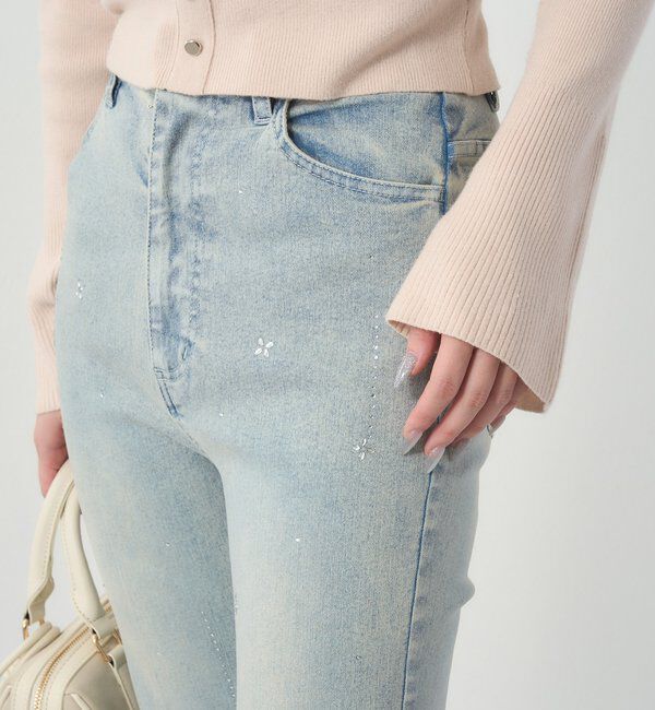  「美脚ラインストーンデニムパンツ」|その他|