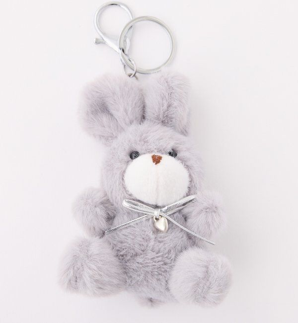  「ファーラビットバッグチャーム」|その他|グレー