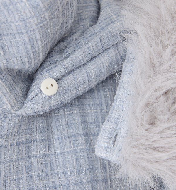  「ベルト付きフェイクファーフードフェイクダウン」|その他|