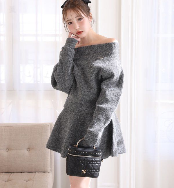  「オフショルニットセットアップ」|ワンピース|