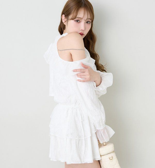  「肩ビジューアメスリチュニック」|シャツ・ブラウス|