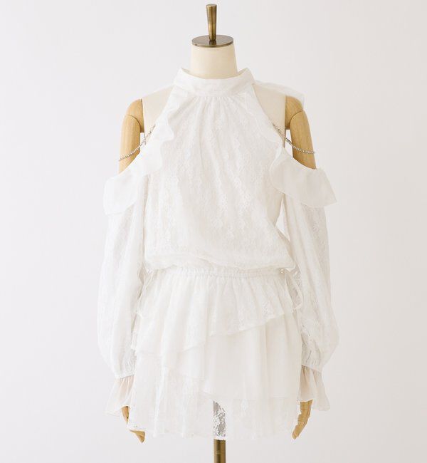  「肩ビジューアメスリチュニック」|シャツ・ブラウス|