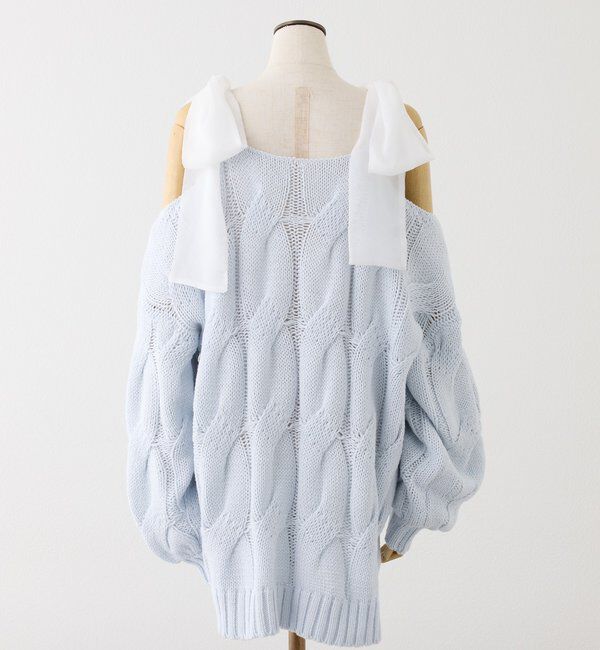  「ミルキーパレットニットミニワンピ／肩リボン取り外し可」|ワンピース|