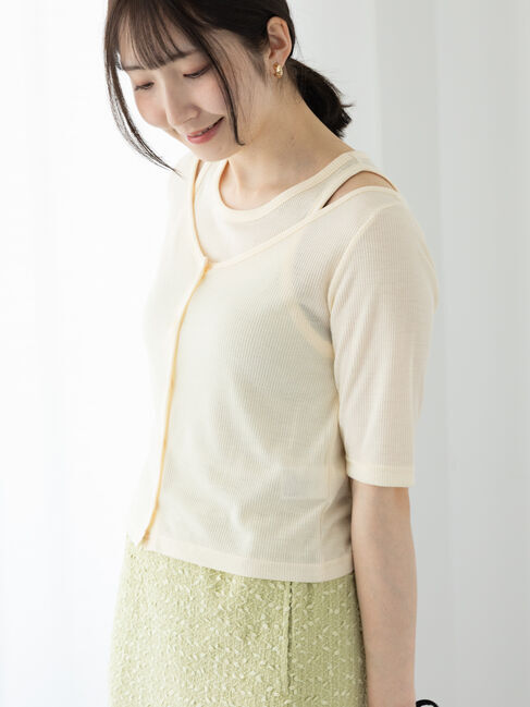 Te chichi TERRASSE「シアーテレコレイヤードアンサンブル《2025summer catalog item》」|その他|オフホワイト
