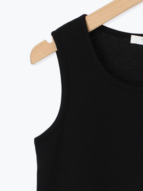 Samansa Mos2 blue「ペプラムロングタンクトップ」|Tシャツ・カットソー|