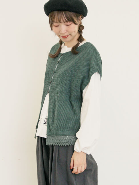 Samansa Mos2「2WAY裾レースかのこベスト」|ダウンベスト・ベスト|