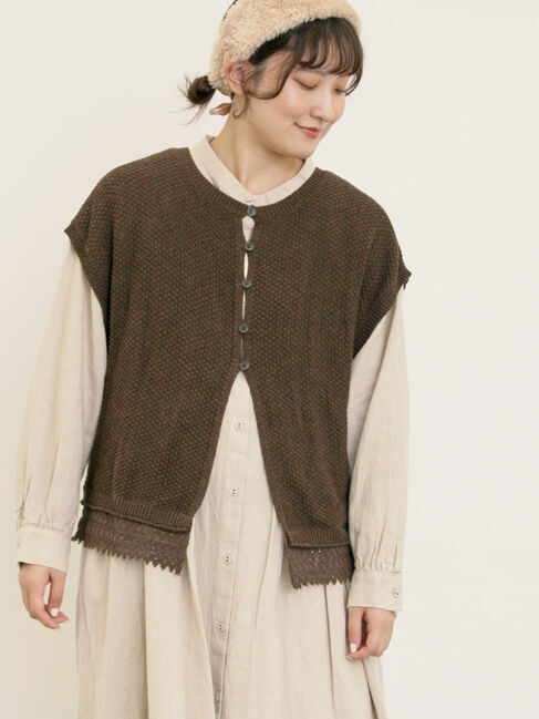 Samansa Mos2「2WAY裾レースかのこベスト」|ダウンベスト・ベスト|