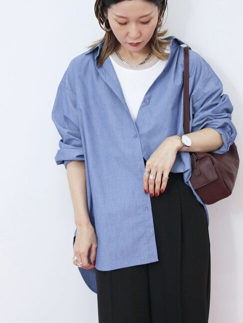 Samansa Mos2 blue「ダブルストラップミニバッグ」|その他|